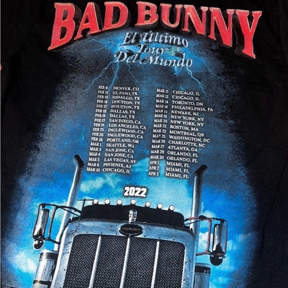 Bad Bunny Tour Graphic T-Shirt